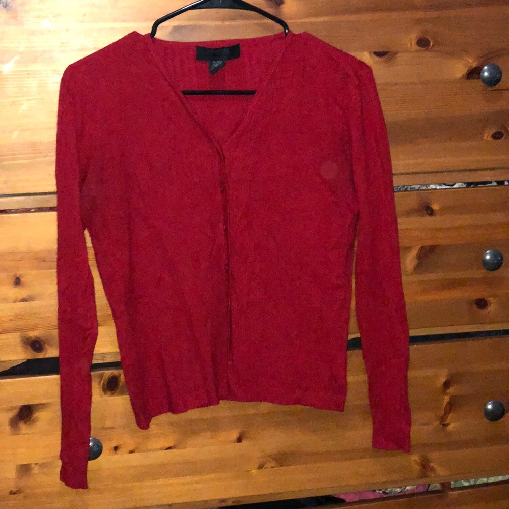 Red cute express cardigan.  Size small.